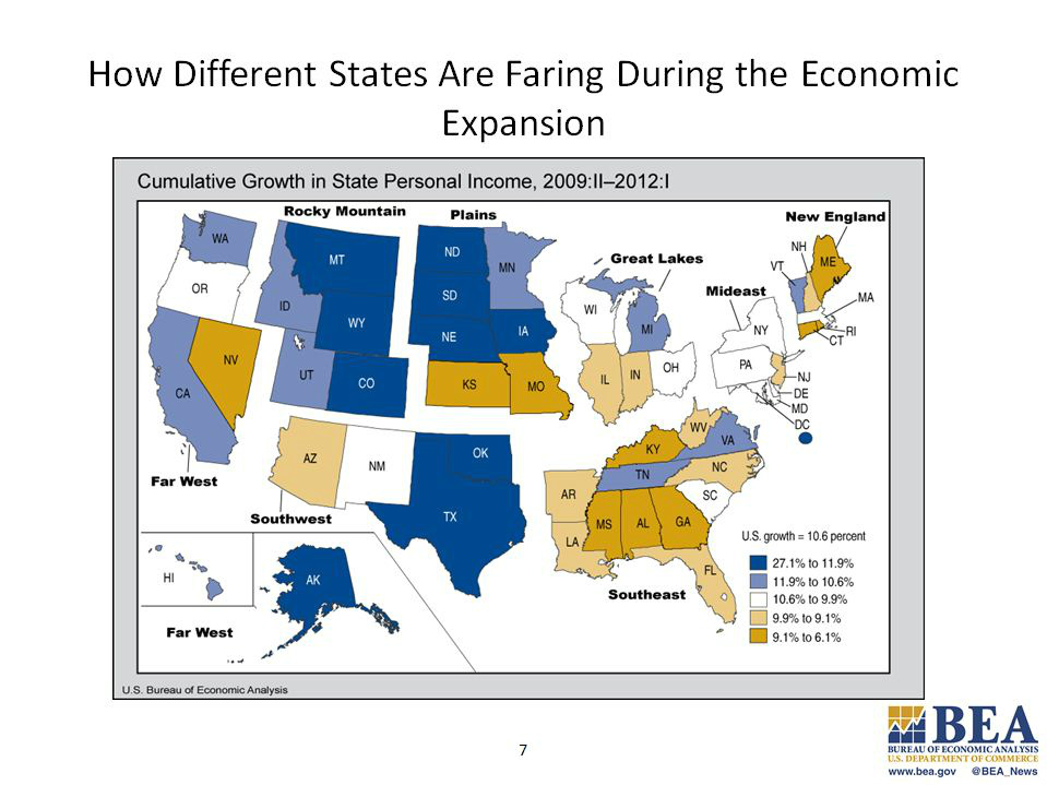 States with the Fastest Growing Incomes