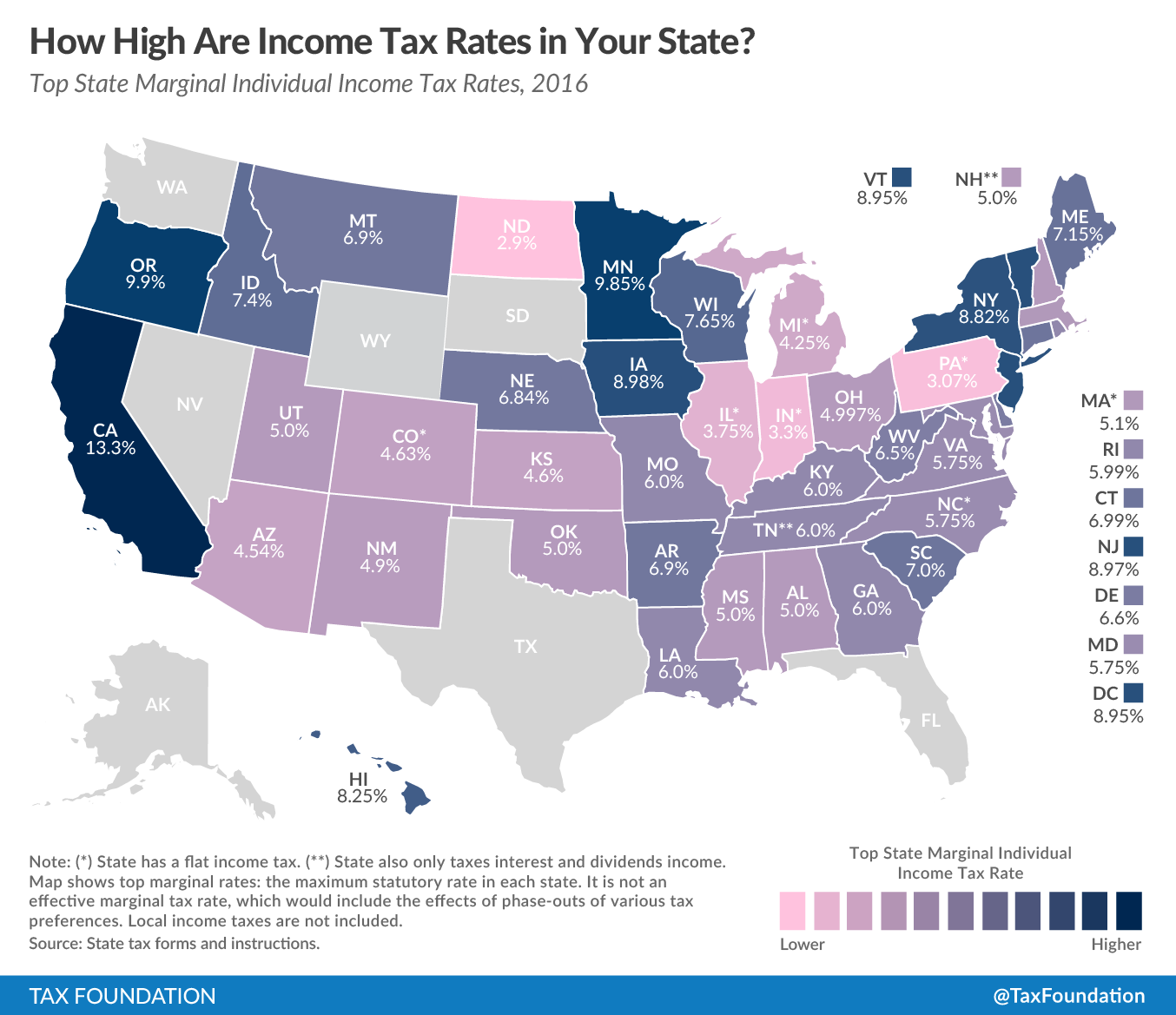 Income Tax Rate Map 