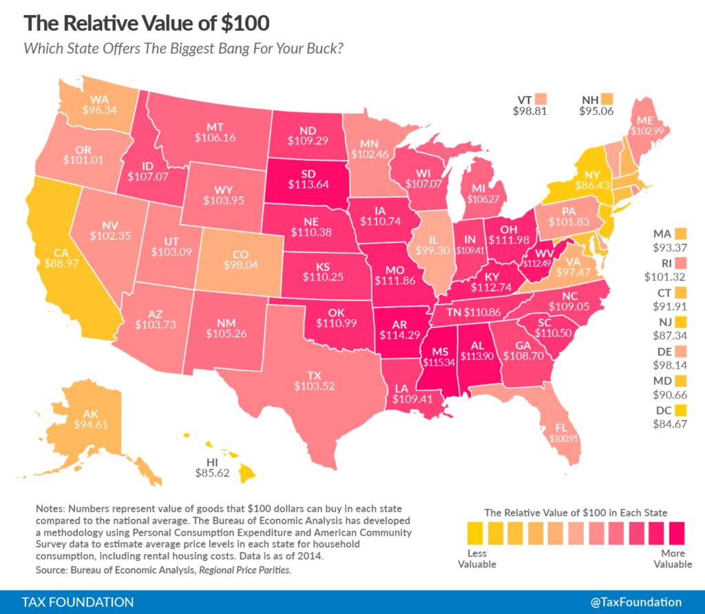 hundred dollar map