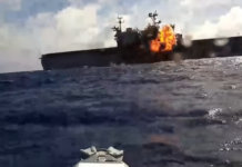 Kamikaze Drone Boat Punches Hole in Former US Warship